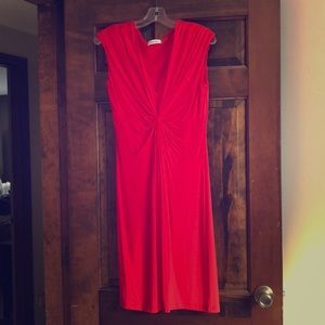 Calvin Klein orange-red dress